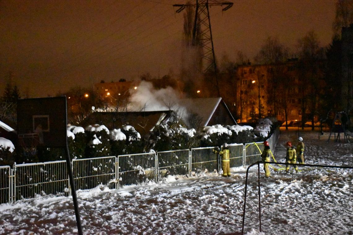 Pożar na ulicy Bajana w Mielcu