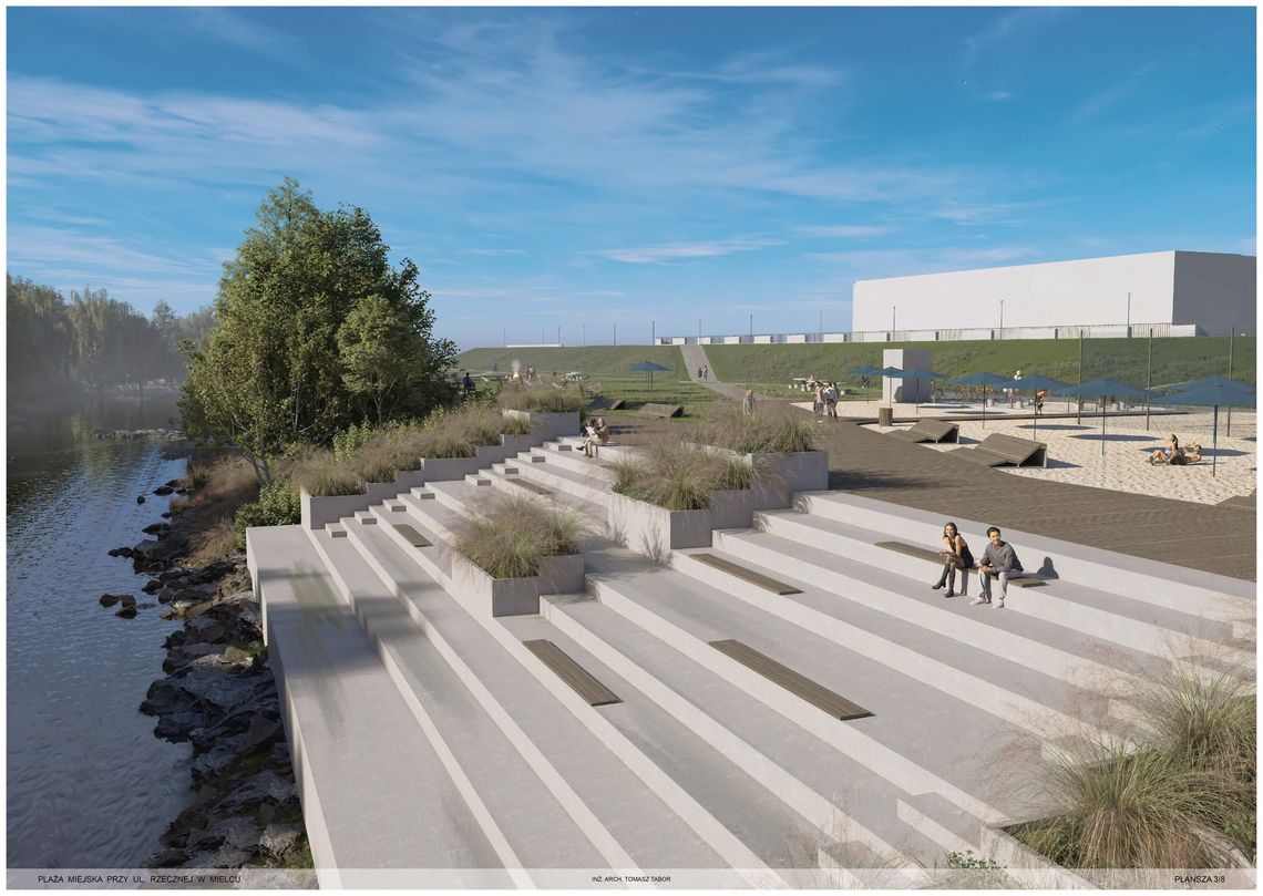 Projekt miejskiej plaży przy rzece Wisłoce już jest Projekt miejskiej plaży przy rzece Wisłoce już jest