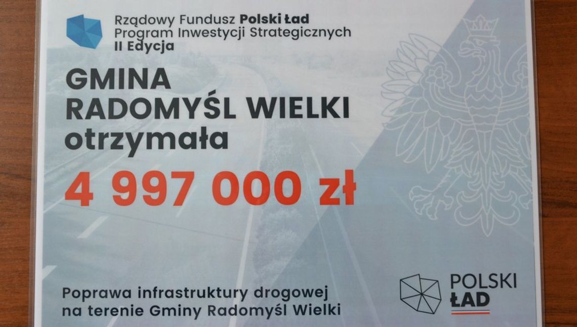 Radomyśl Wieli z dofinansowaniem rządowym na drogi lokalne