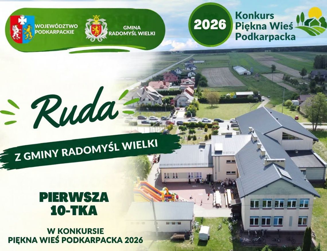 Razem po zwycięstwo. Ruszyło głosowanie na Rudę w konkursie Piękna Wieś Podkarpacka 2026 Razem po zwycięstwo. Ruszyło głosowanie na Rudę w konkursie Piękna Wieś Podkarpacka 2026