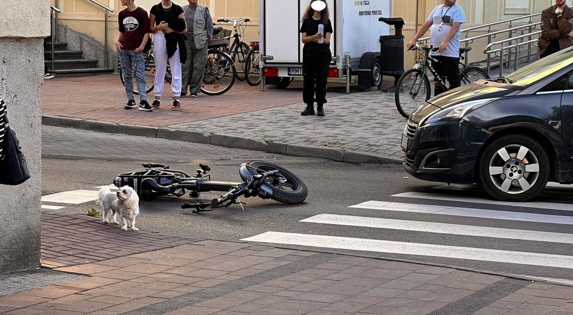 Rowerzysta potrącony w centrum Mielca