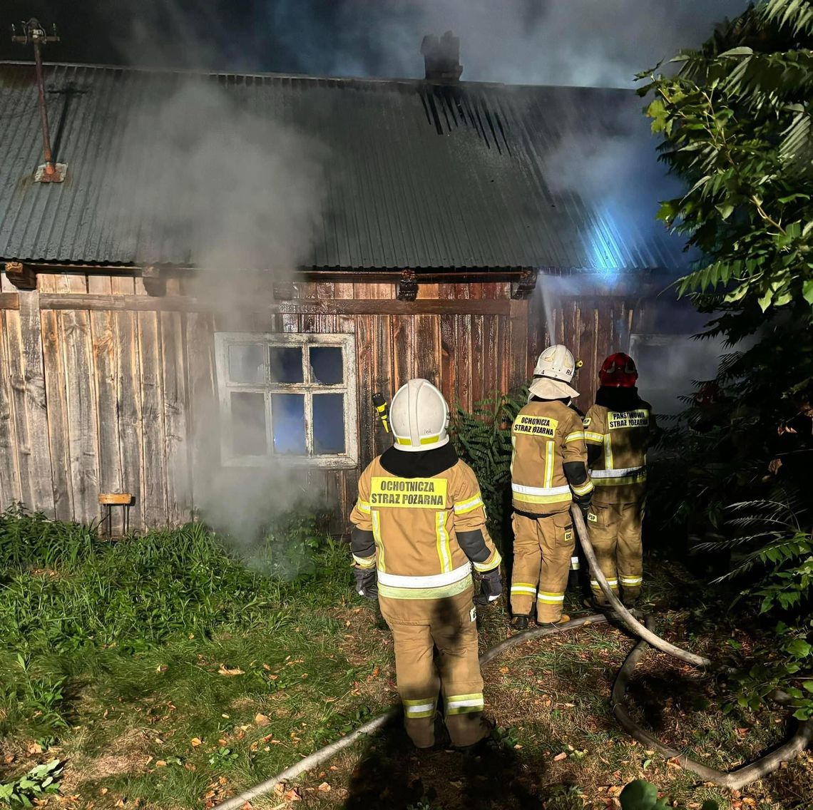 Ruda. Pożar opuszczonego budynku mieszkalnego