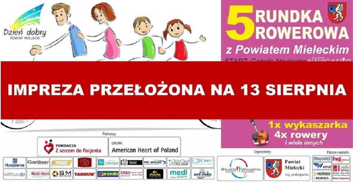 Rundka Rowerowa przełożona na 13 sierpnia