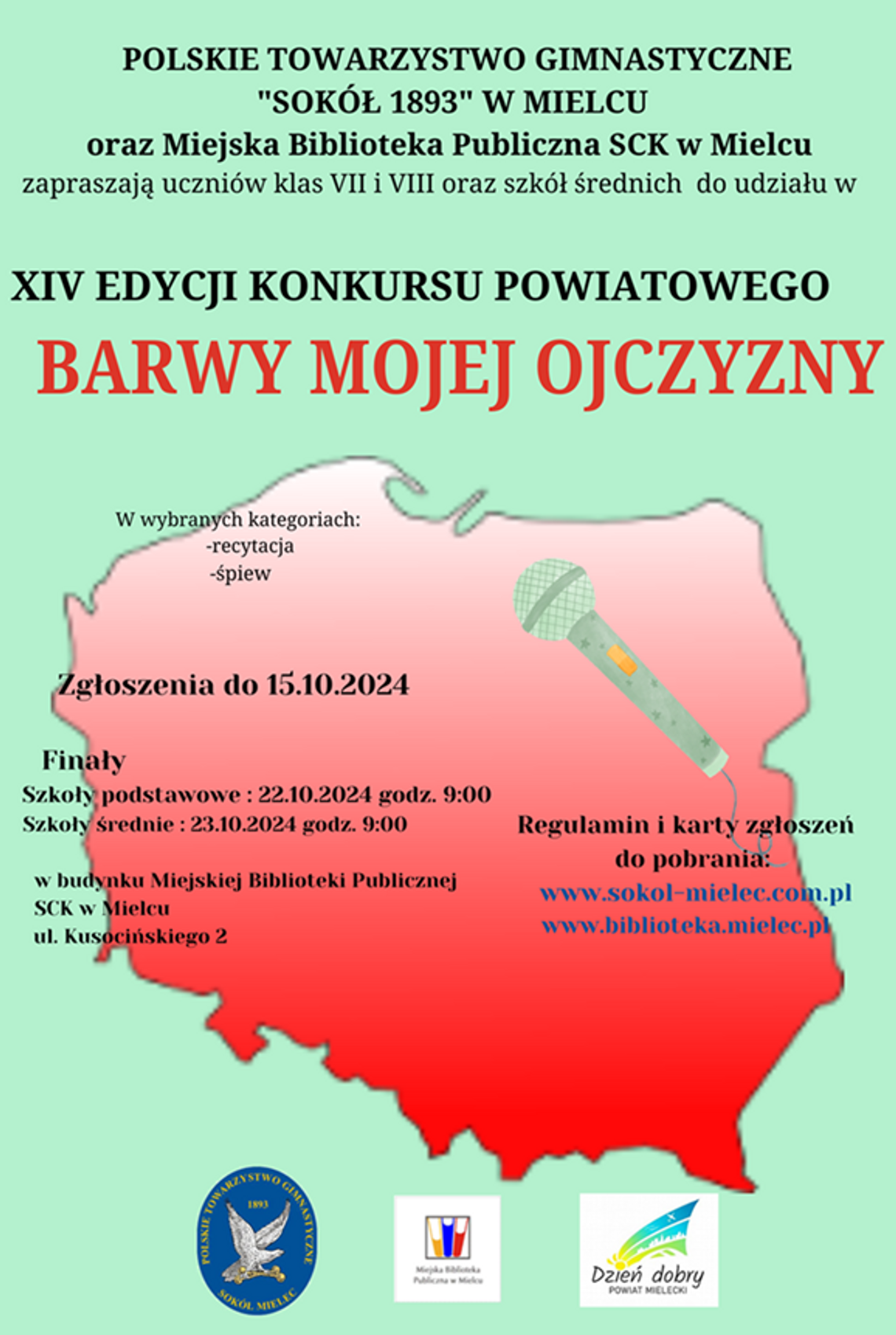 Rusza kolejna już XIV edycja powiatowego konkursu poezji i piosenki "Barwy Mojej Ojczyzny"