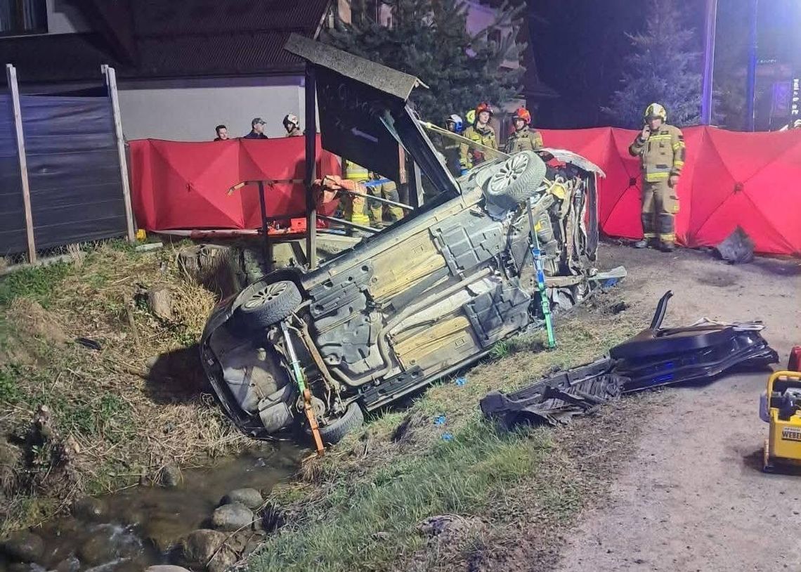 Śmiertelny wypadek w Białce Tatrzańskiej. Droga krajowa nr 49 zablokowana