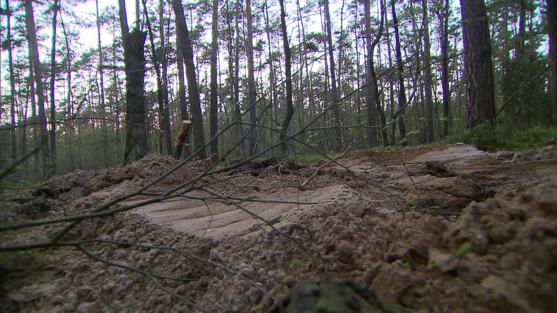 "Szczątki powietrznego obiektu wojskowego" w lesie niedaleko Bydgoszczy. Badają je prokuratorzy i wojskowi eksperci