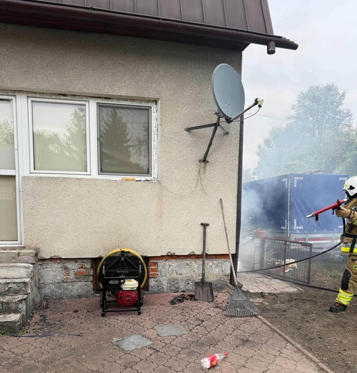 Wybuch pieca i akcja gaszenia w Padwi Narodowej