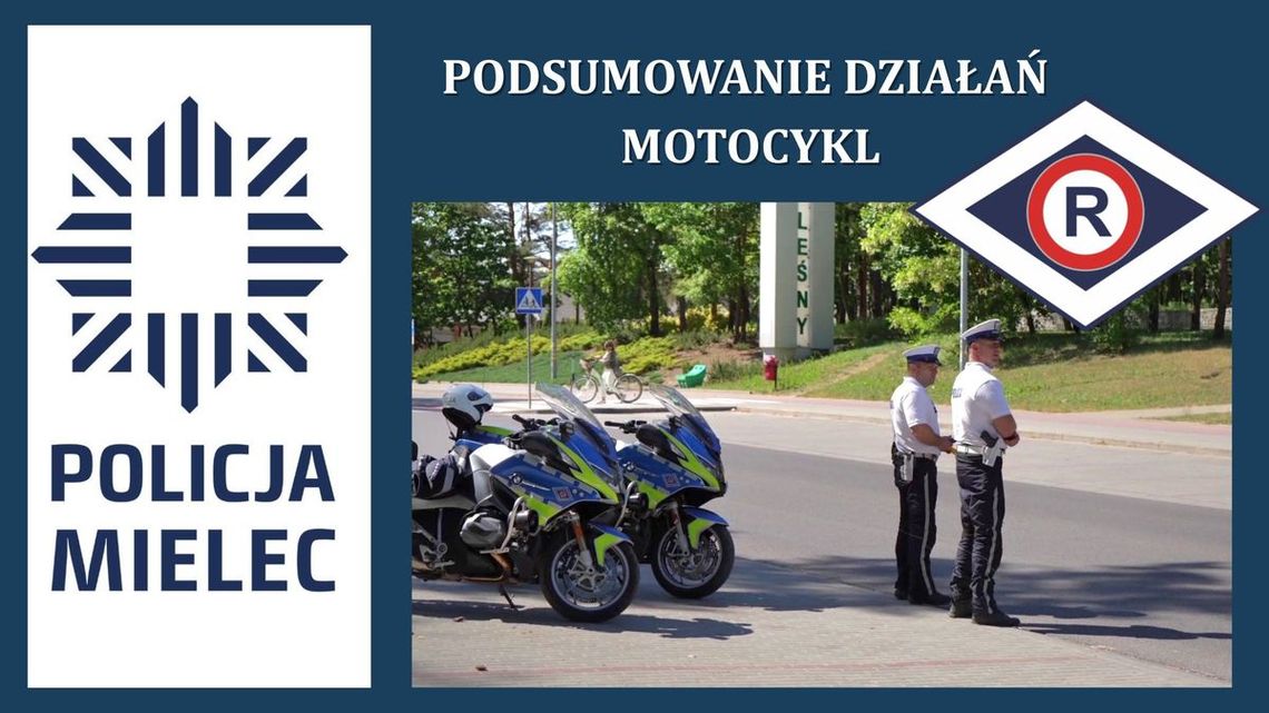 Akcja "Motocykl" - podsumowanie działań na  drogach powiatu mieleckiego