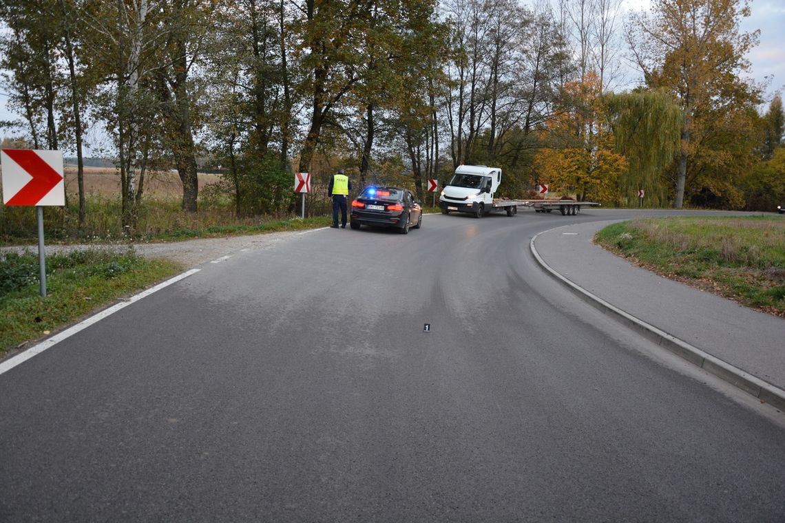 Wypadek z udziałem motocyklisty w Żarówce