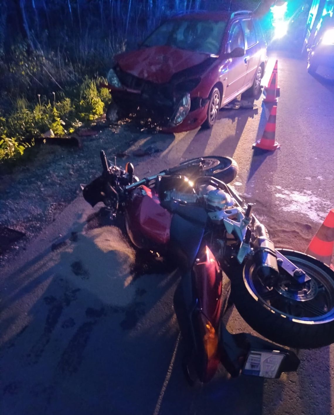 Zdarzenie z udziałem nietrzeźwego motocyklisty. Policja wyjaśnia okoliczności