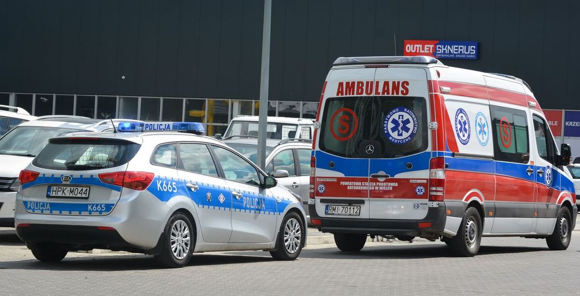 Zderzenie motoroweru z osobówką w Mielcu