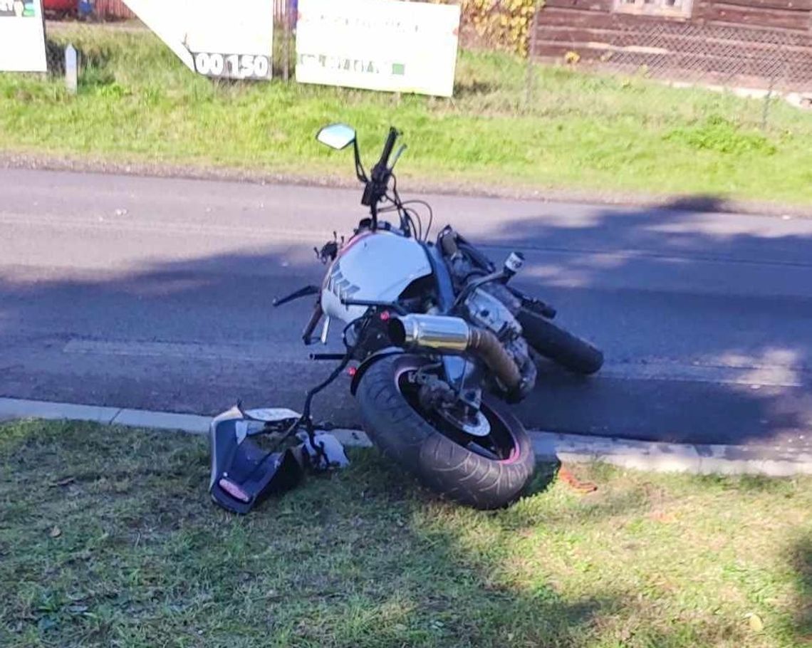 Zdziarzec. Wypadek motocyklisty z samochodem ciężarowym