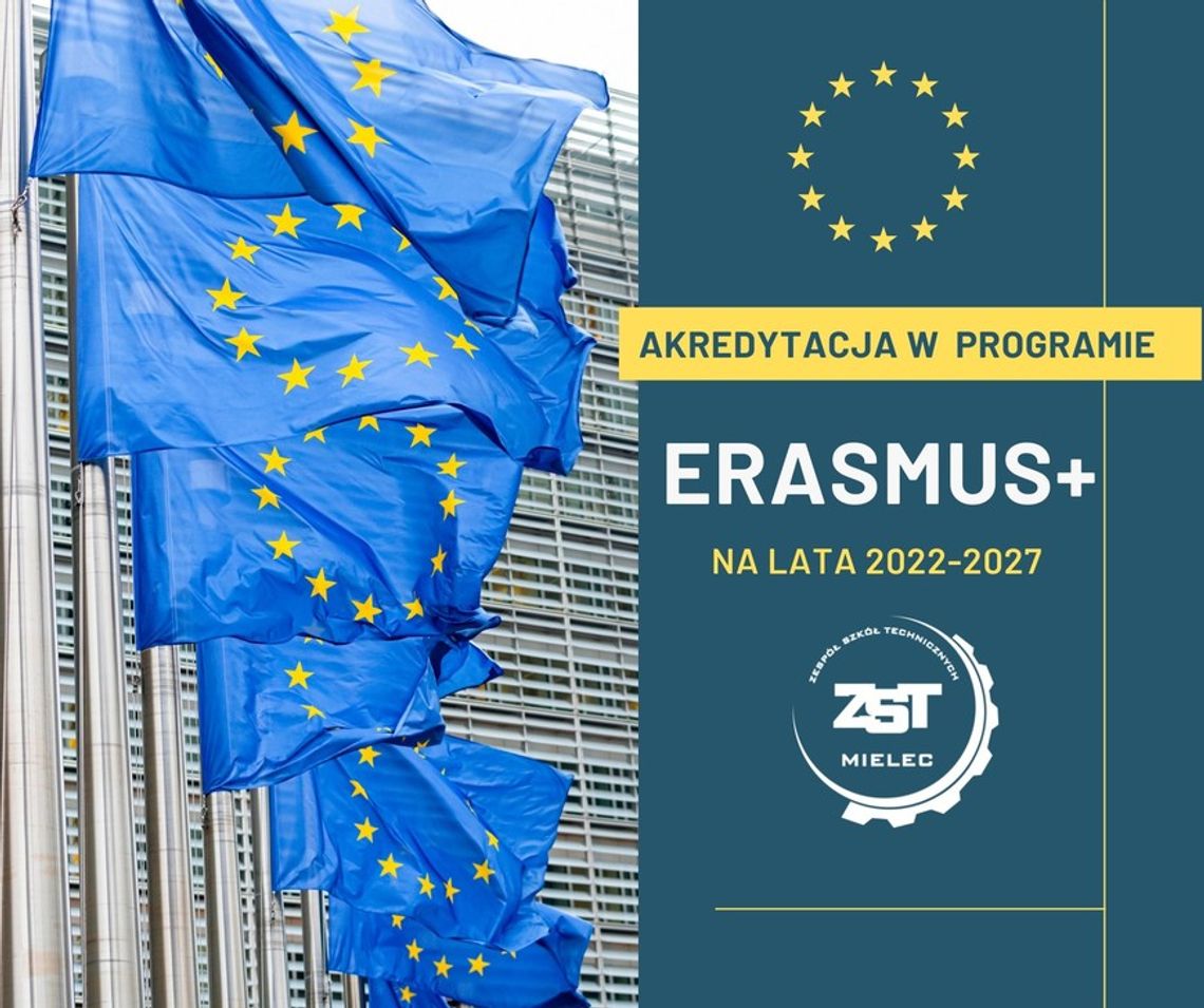 ZST z certyfikatem akredytacji Erasmus+ na lata 2022-2027