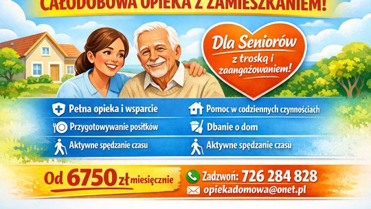 Całodobowa opieka osób starszych z zamieszkaniem / Zamów opiekę seniora 24h na dobę