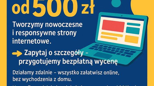 Nowoczesne strony www od 500 zł - zamów już dziś! Gotowa nawet w kilka dni! Nowoczesne strony www od 500 zł - zamów już dziś! Gotowa nawet w kilka dni!