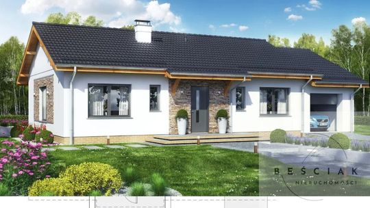 Parterowy dom z pełnym ogrodzeniem – Breń