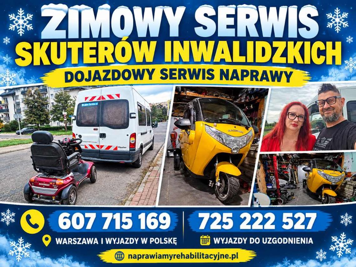 DOJAZDOWY SERWIS SKUTERÓW INWALIDZKICH Mielec - ZADBAJ O SPRZĘT ZIMĄ