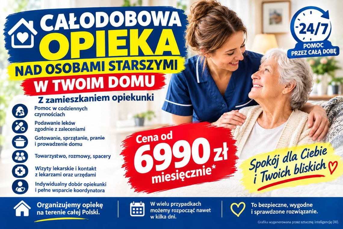 Opiekunka z zamieszkaniem do starszego rodzica - od 6990 zł miesięcznie Opiekunka z zamieszkaniem do starszego rodzica - od 6990 zł miesięcznie