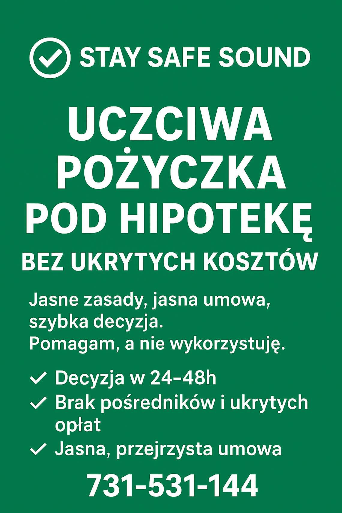 POŻYCZKI POD ZABEZPIECZENIE NIERUCHOMOSCIA NAWET NA 5 LAT