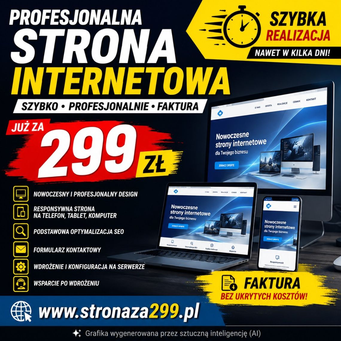 Strona internetowa ZA 299 Zł ★ SZYBKA REALIZACJA | stronaza299.pl Strona internetowa ZA 299 Zł ★ SZYBKA REALIZACJA | stronaza299.pl