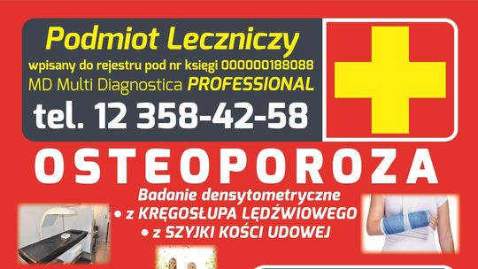 Badanie Osteoporozy w Mielcu już jutro!