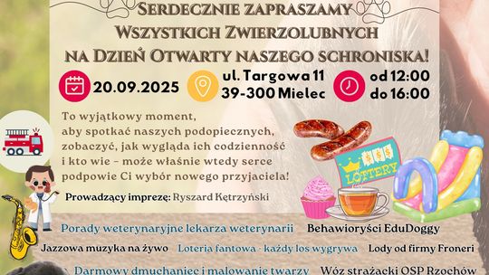 Dzień Otwarty w Miejskim Schronisku dla Bezdomnych Zwierząt „Pies i Kot” w Mielcu