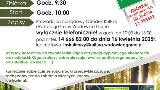 I Rodzinny Rajd Pieszy p.n. "Budzimy Wiosnę w Lasach Piątkowskich"