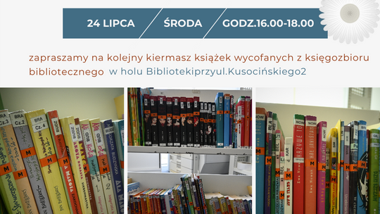 Kolejny - Wakacyjny Kiermasz Książek w Bibliotece