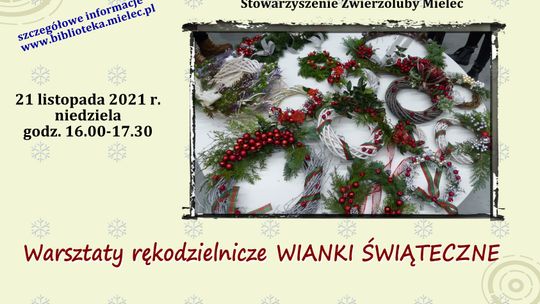 Miejska Biblioteka Publiczna zaprasza 21 listopada na zajęcia z tworzenia wianków bożonarodzeniowych