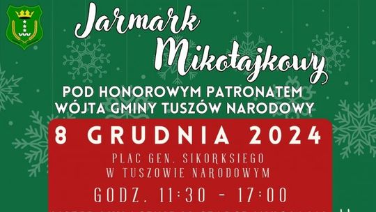 Zaproszenie na II Jarmark Mikołajkowy w Tuszowie Narodowym