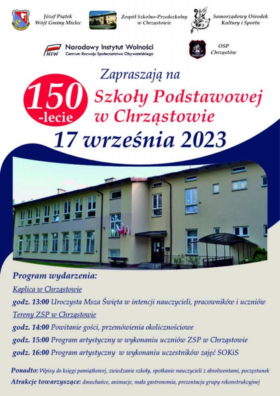 150-lecie Szkoły Podstawowej w Chrząstowie 150-lecie Szkoły Podstawowej w Chrząstowie