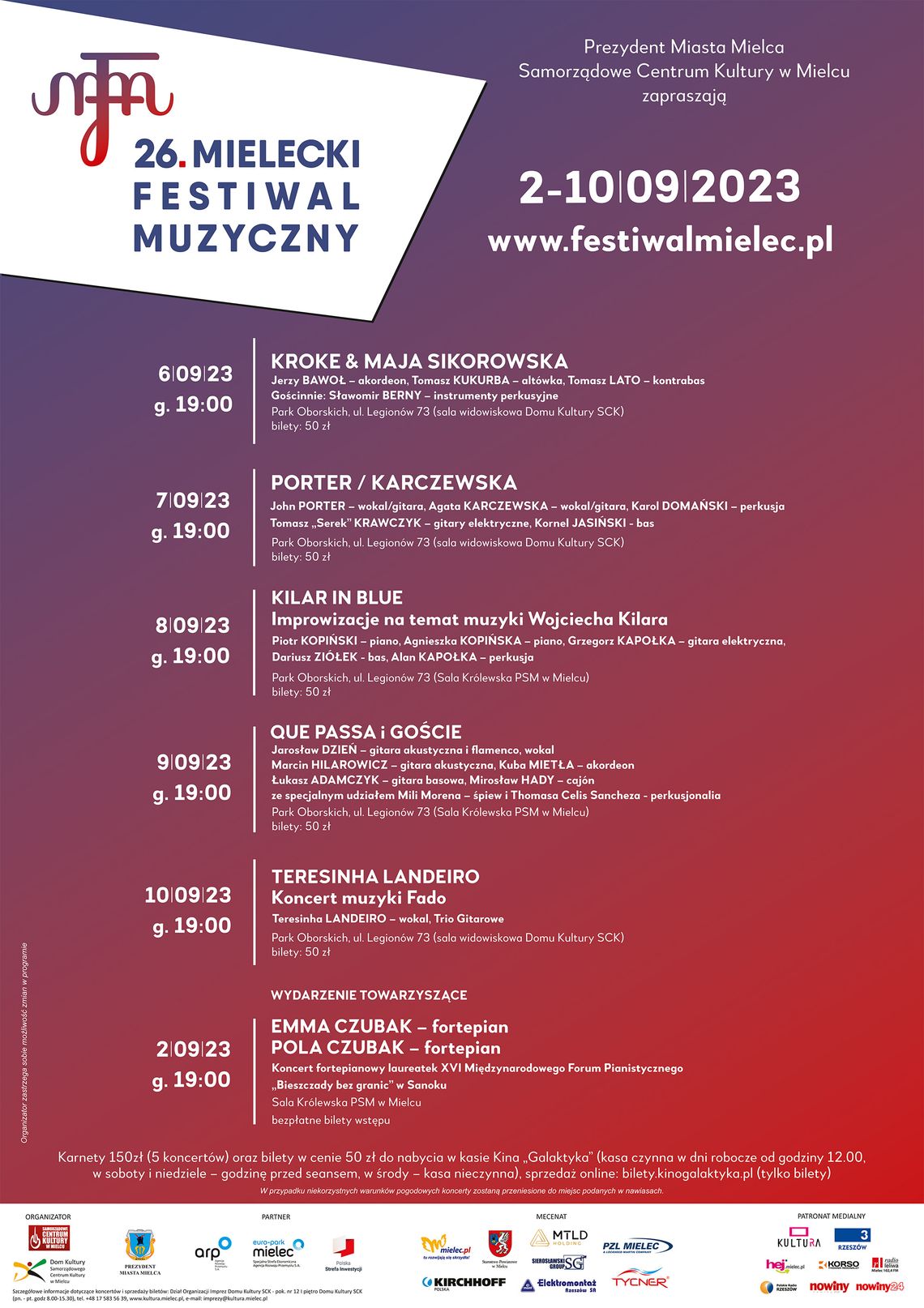 26. Mielecki Festiwal Muzyczny 26. Mielecki Festiwal Muzyczny