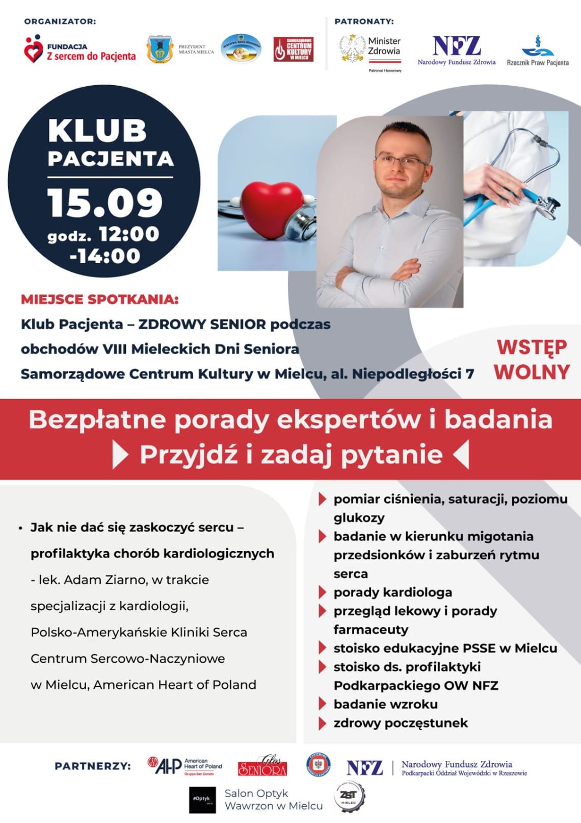 Badania i warsztaty " Zdrowy senior" już w poniedziałek