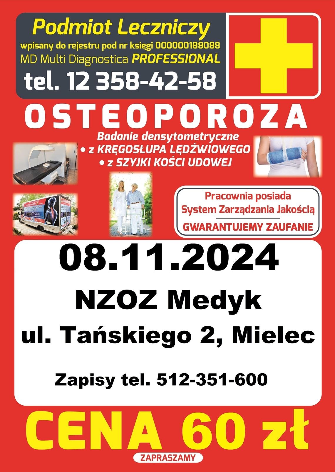 Badanie Osteoporozy w Mielcu już jutro!