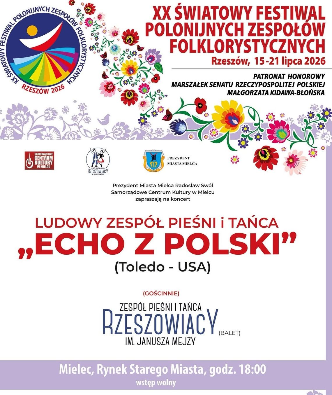 Folklor nie zna granic. Już w sobotę w Mielcu Folklor nie zna granic. Już w sobotę w Mielcu