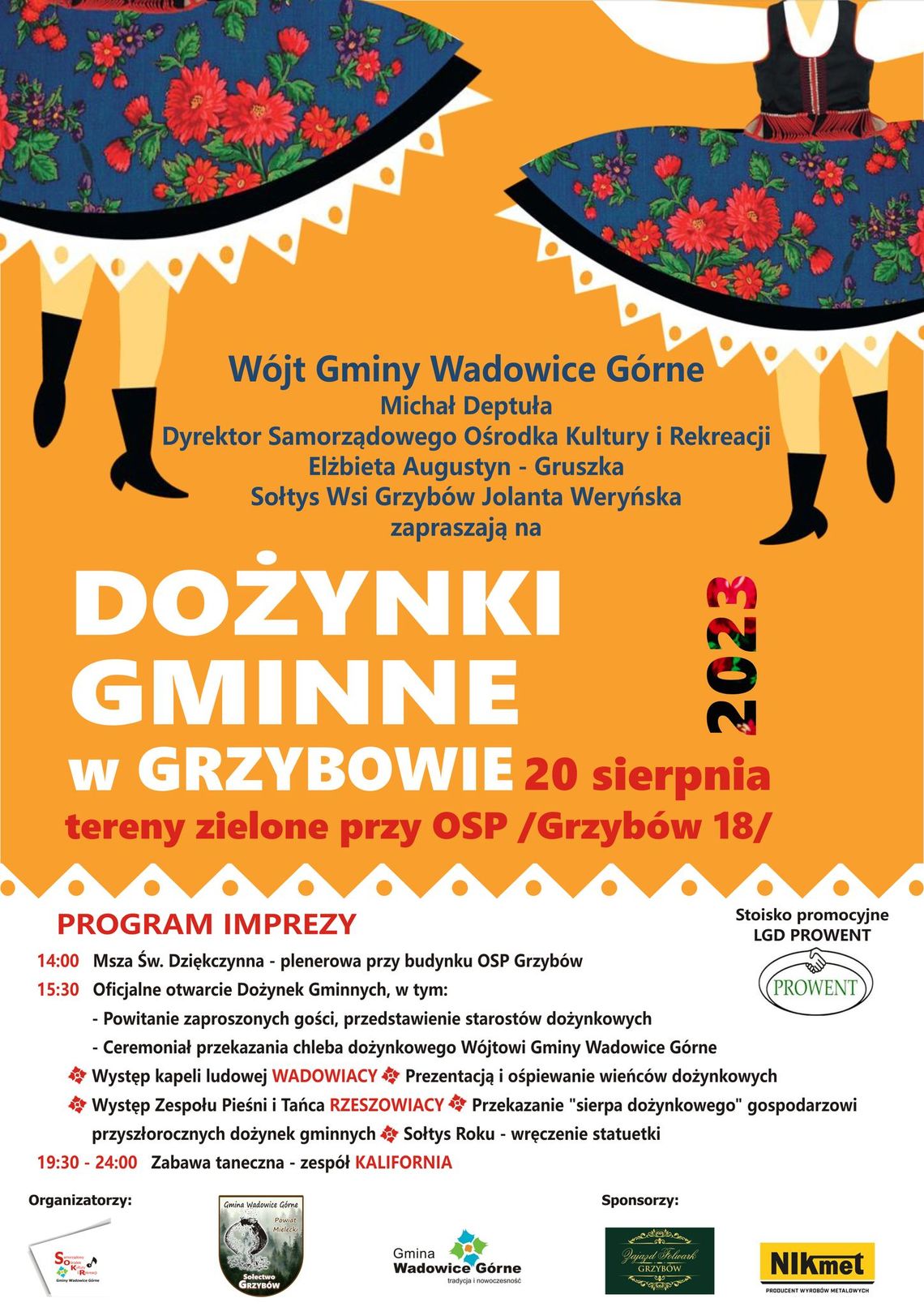 Gmina Wadowice Górne. Dożynki gminne w Grzybowie Gmina Wadowice Górne. Dożynki gminne w Grzybowie