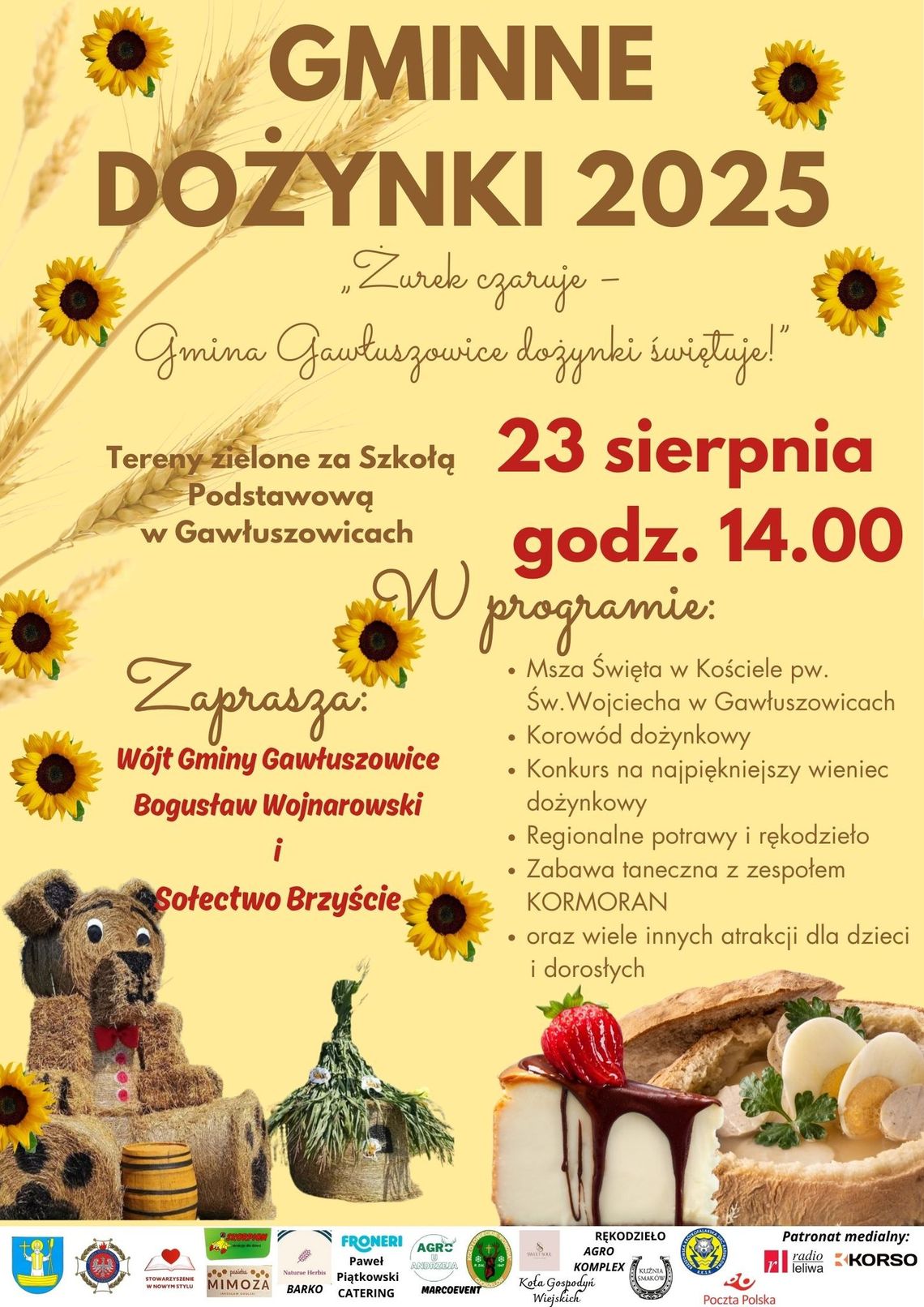 Gminne Dożynki 2025 w Gawłuszowicach już 23 sierpnia. Organizatorzy zapraszają Gminne Dożynki 2025 w Gawłuszowicach już 23 sierpnia. Organizatorzy zapraszają