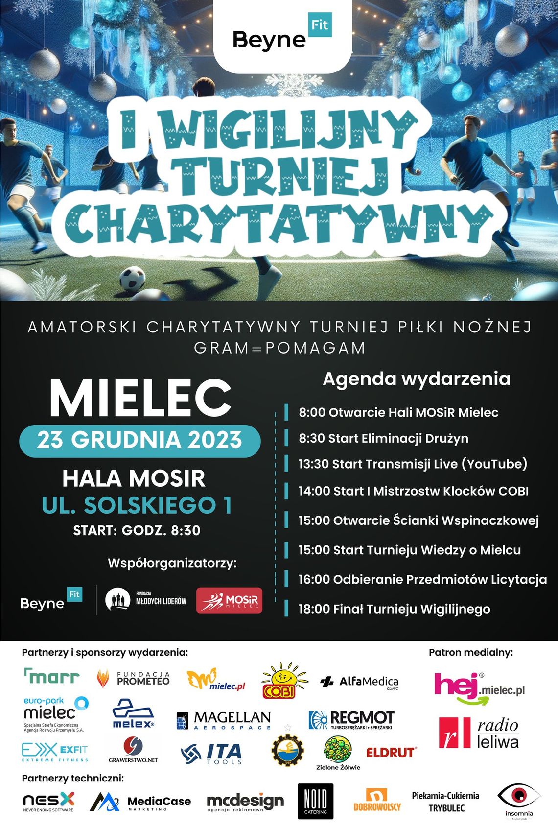 I Wigilijny Turniej  Charytatywny w najbliższą sobotę
