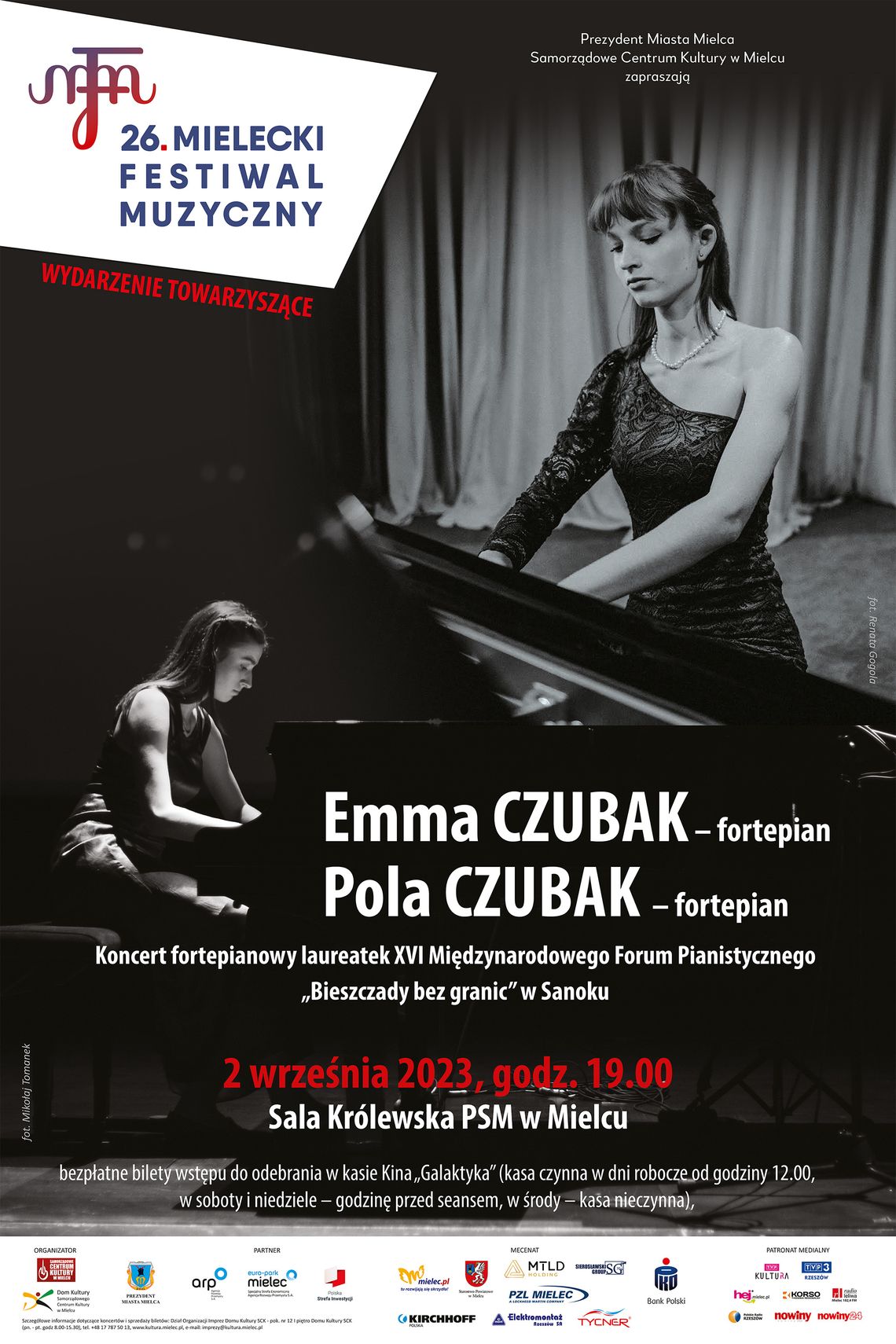 Koncert fortepianowy laureatek XVI Międzynarodowego Forum Pianistycznego "Bieszczady bez granic" w Sanoku Koncert fortepianowy laureatek XVI Międzynarodowego Forum Pianistycznego "Bieszczady bez granic" w Sanoku