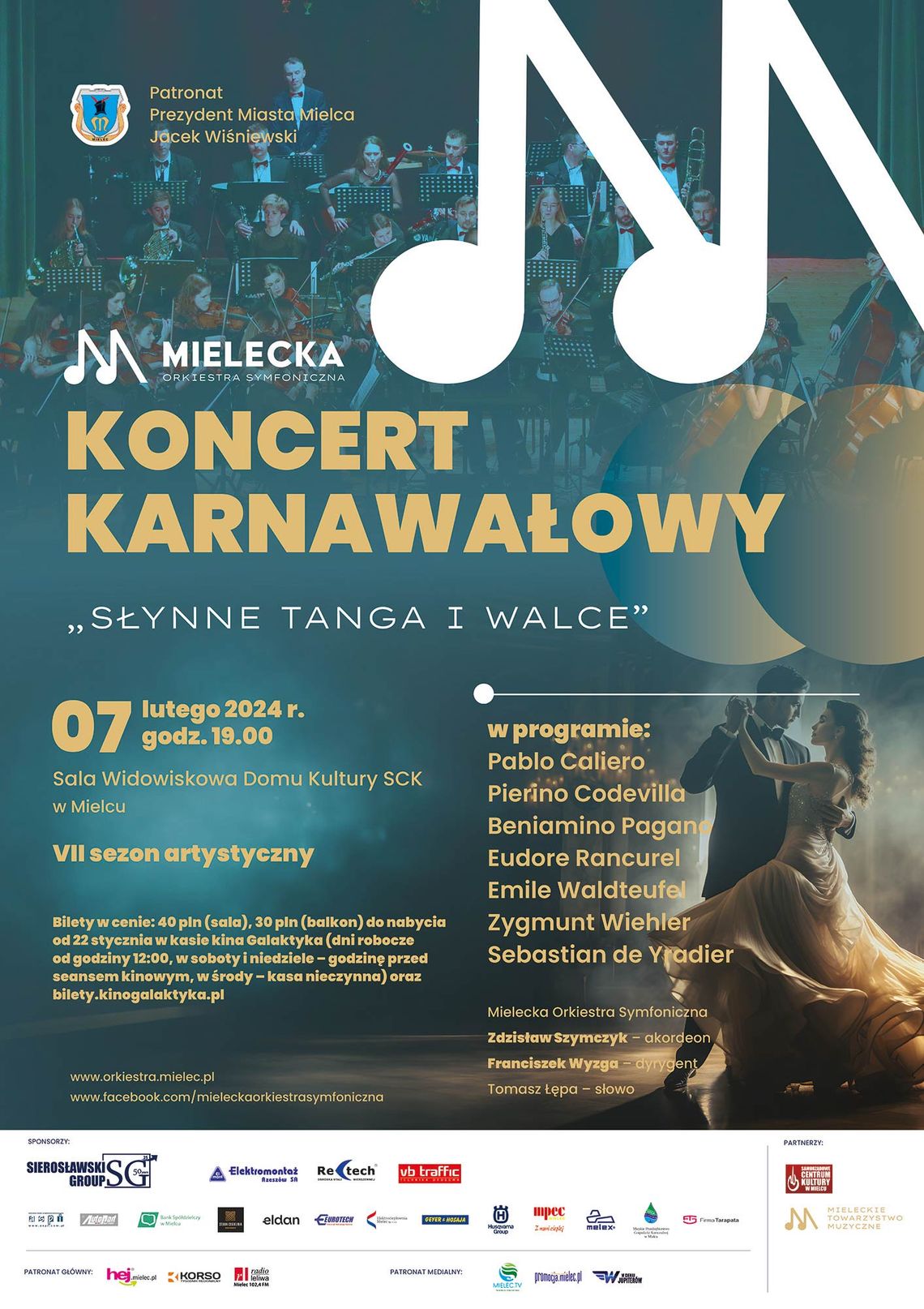 Koncert karnawałowy „Słynne tanga i walce” Mieleckiej Orkiestry Symfonicznej Koncert karnawałowy „Słynne tanga i walce” Mieleckiej Orkiestry Symfonicznej