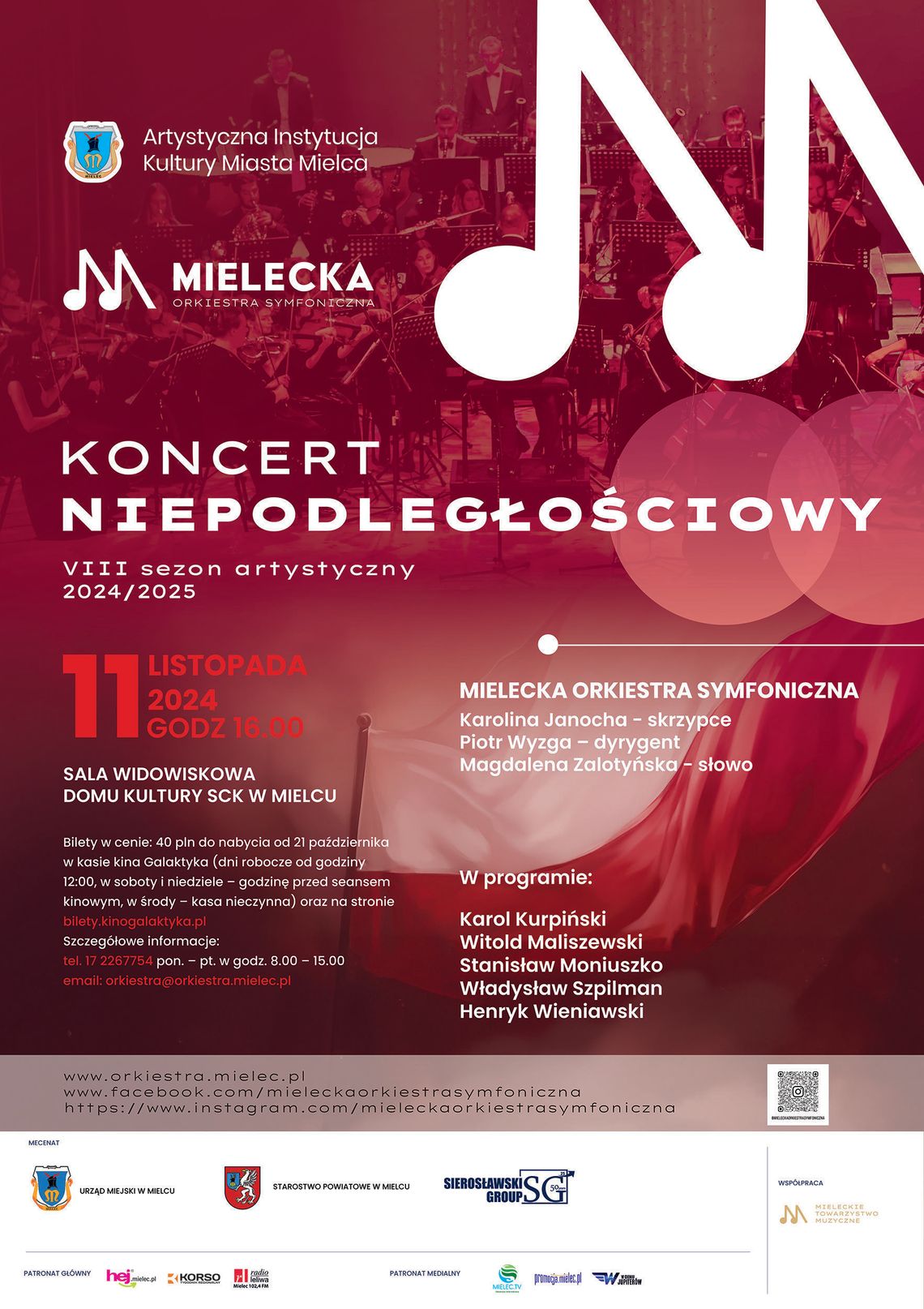 Koncert Niepodległościowy Mieleckiej Orkiestry Symfonicznej