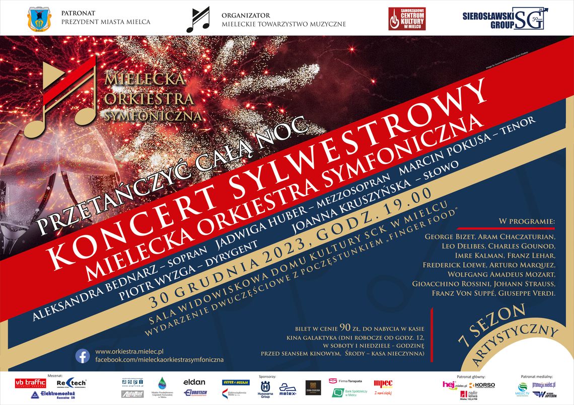 Koncert Sylwestrowy „Przetańczyć całą noc” Mieleckiej Orkiestry Symfonicznej Koncert Sylwestrowy „Przetańczyć całą noc” Mieleckiej Orkiestry Symfonicznej