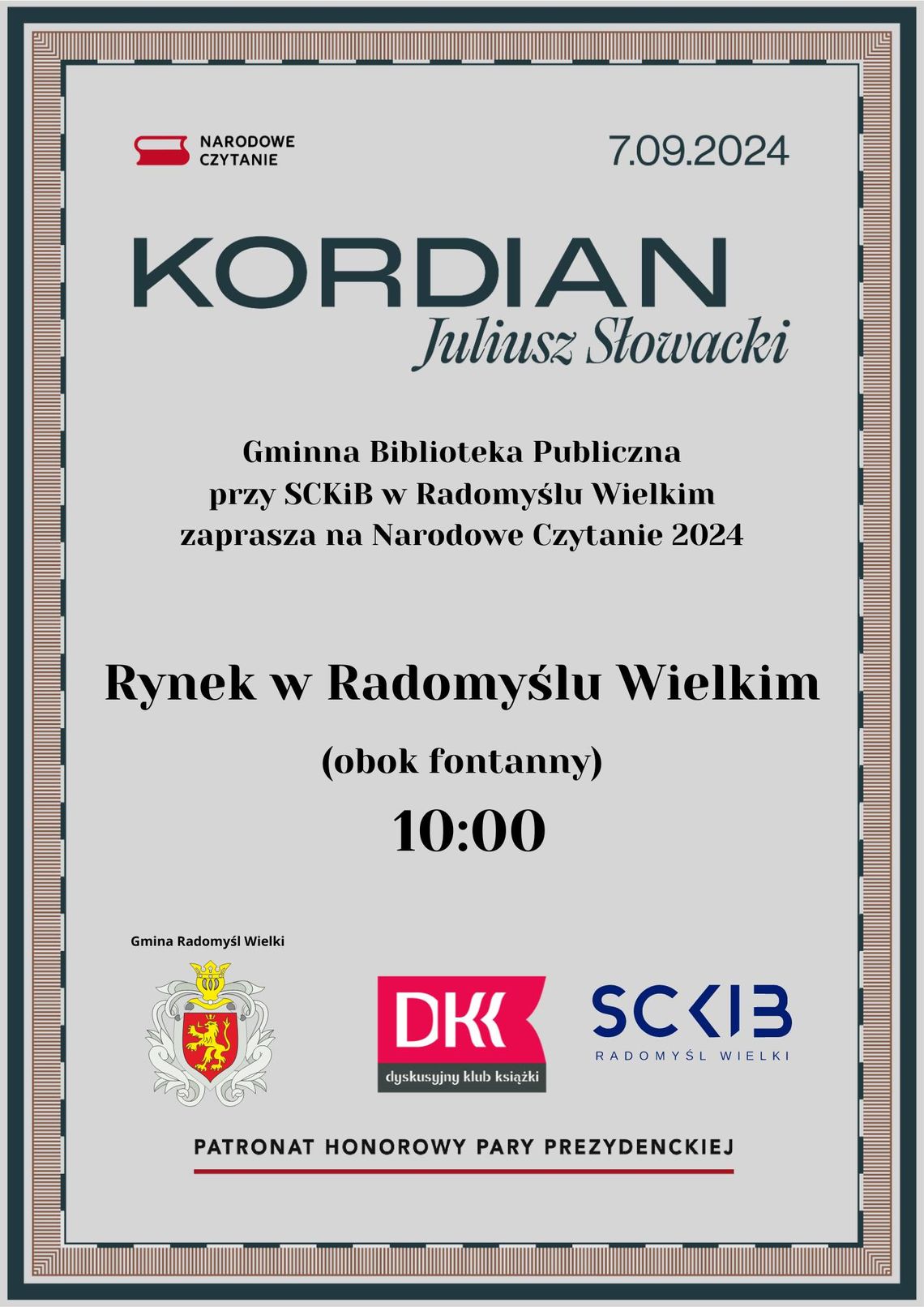 Narodowe czytanie w Radomyślu Wielkim Narodowe czytanie w Radomyślu Wielkim