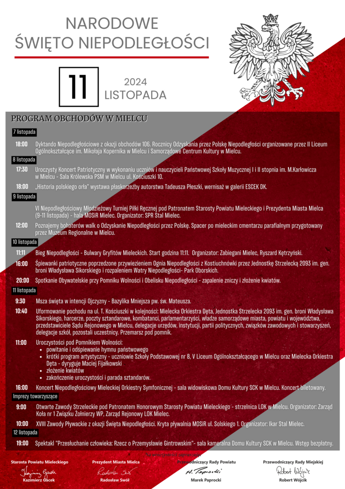 Obchody Narodowego Święta Niepodległości w Mielcu Obchody Narodowego Święta Niepodległości w Mielcu