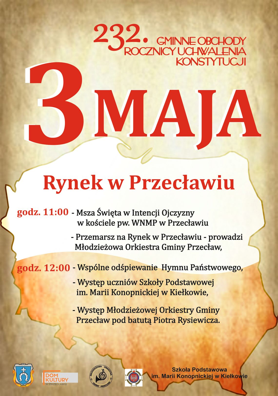 Obchody Rocznicy Uchwalenia Konstytucji 3 Maja w Przecławiu Obchody Rocznicy Uchwalenia Konstytucji 3 Maja w Przecławiu