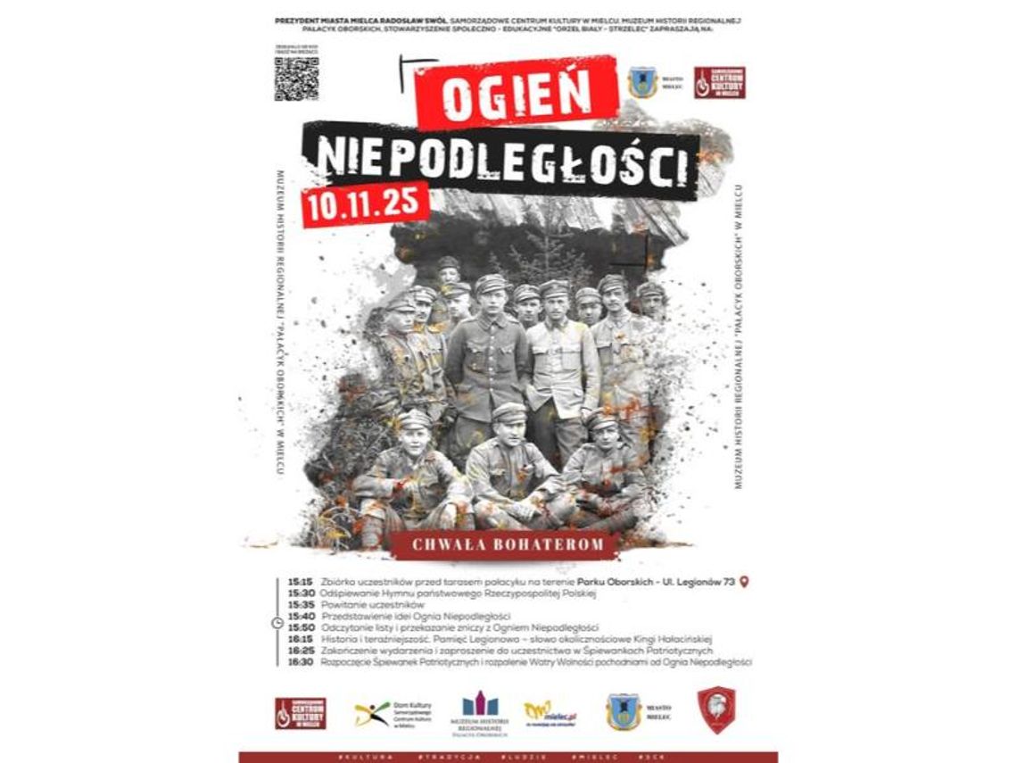 Ogień Niepodległości – Mielec 2025 już 10 listopada. Ogień Niepodległości – Mielec 2025 już 10 listopada.