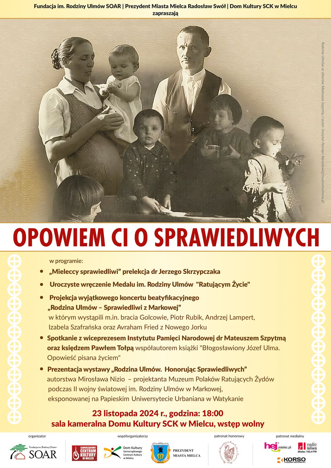 „Opowiem Ci o Sprawiedliwych” - projekcja koncertu beatyfikacyjnego „Sprawiedliwi  z Markowej”