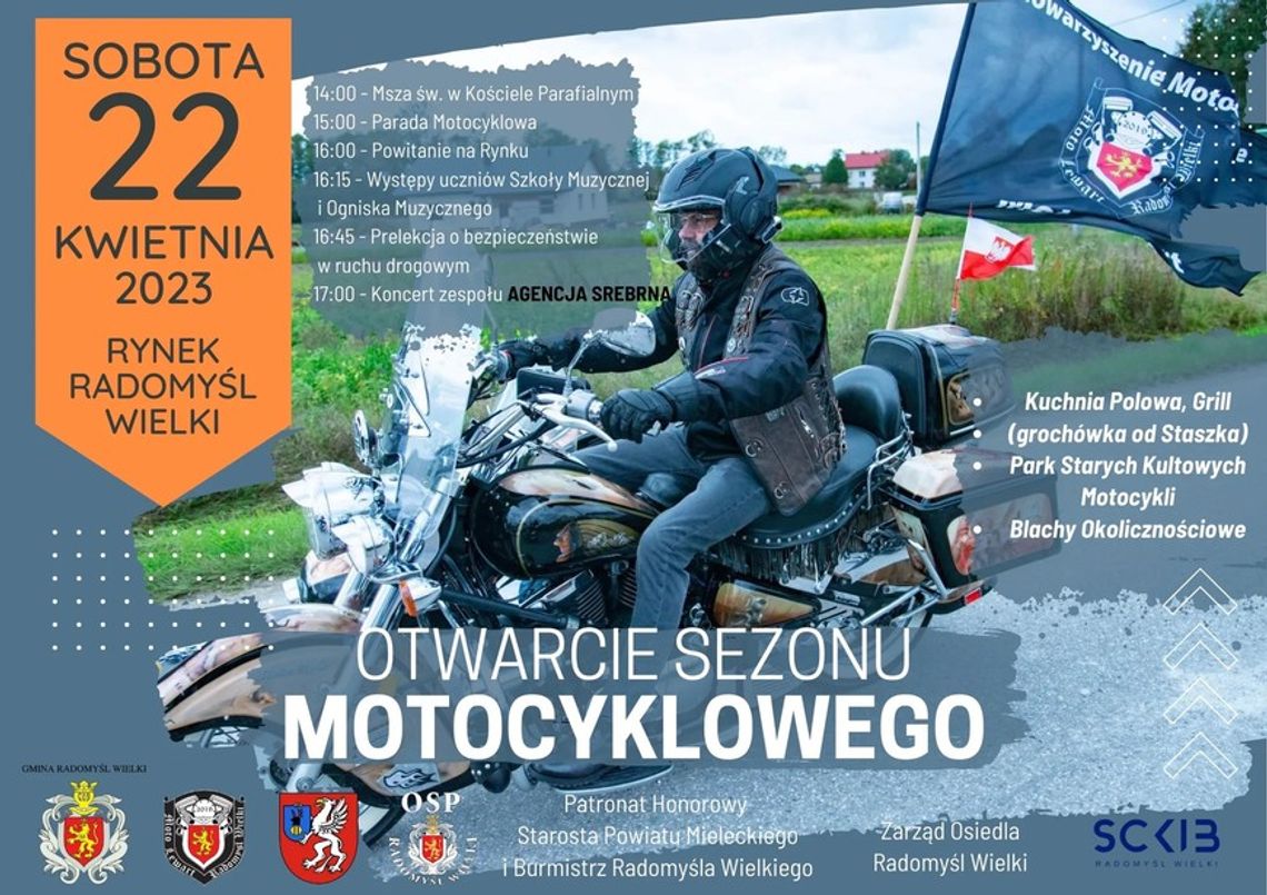 Otwarcie sezonu motocyklowego 2023 w Radomyślu Wielkim Otwarcie sezonu motocyklowego 2023 w Radomyślu Wielkim