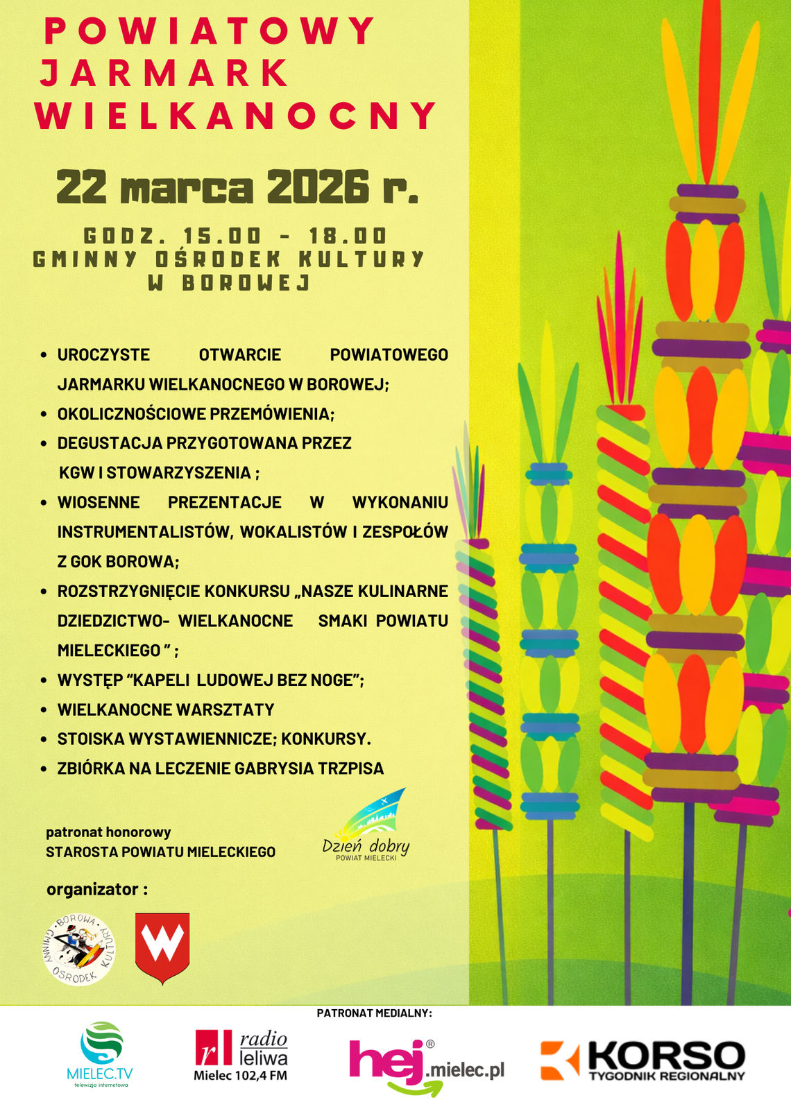 Powiatowy Jarmark Wielkanocny w Borowej Powiatowy Jarmark Wielkanocny w Borowej