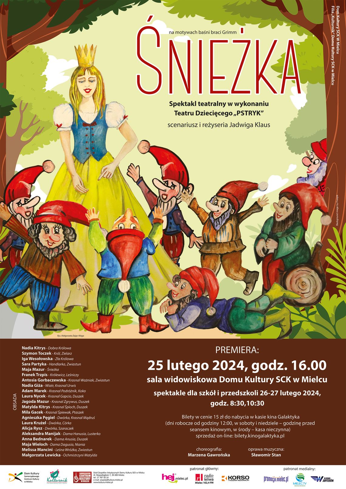 Premiera spektaklu „Śnieżka” Teatru Dziecięcego „Pstryk” Premiera spektaklu „Śnieżka” Teatru Dziecięcego „Pstryk”